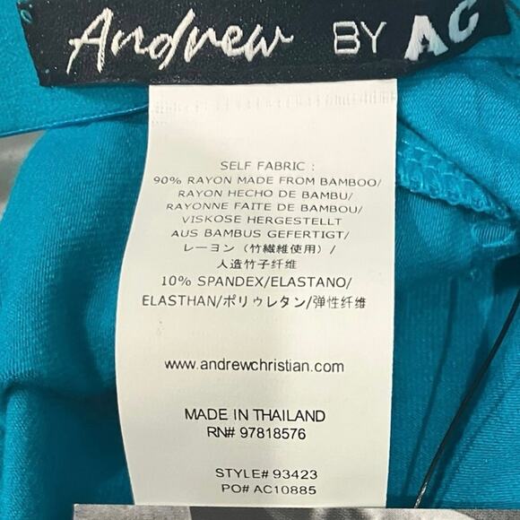 Andrew Christian ALMOST NAKED No-Show Ultra Low-Rise Jock Teal XL - Picture 6 of 7